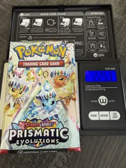 Heavy 22.53! Pokemon Prismatic Evolutions Booster Pack Sealed! Demi-God PackU! - Image 1