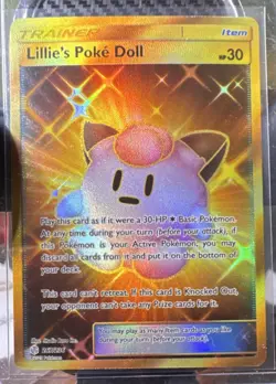 Pokemon TCG Lillie's Poke Doll 267/236 Cosmic Eclipse Secret Rare Holo - Image 1