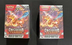 Pokemon TCG Scarlet & Violet: Obsidian Flames Build & Battle Box 2 Boxes Sealed 820650853968 - Image 1