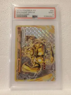 2016 Pokemon XY Evolutions Machamp BREAK 60/108 PSA 9 Mint - Image 1