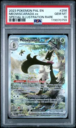 2023 POKEMON PAL EN-PALDEA EVOLVED #256 MEOWSCARADA EX PSA 10 - Image 1