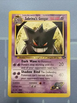 Sabrina's Gengar 29/132 Non-Holo Rare - Gym Challenge VINTAGE 2000 Pokemon TCG - Image 1