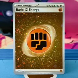 Basic Fighting Energy - SVE 006 - Cosmos Holo - TWO SWIRLS - 151 - EN - Pokemon - Image 1