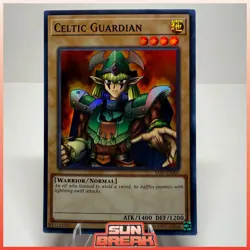 🔥 YUGIOH Celtic Guardian LOB-EN007 SUPER RARE HOLOFOIL LP 25TH ANNIVERSARY - Image 1