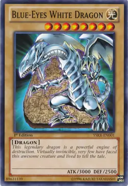 Yugioh! LP Blue-Eyes White Dragon - YSKR-EN001 - Common - Unlimited Edition Ligh - Image 1