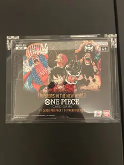ONE PIECE EMPERORS IN THE NEW WORLD ENGLISH BOOSTER BOX OP-09 w ACRYLIC CASE - Image 1