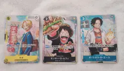 ONE PIECE Monkey D. Luffy P-075, Portgas & Sabo - Saikyo Jump Promos - Image 1