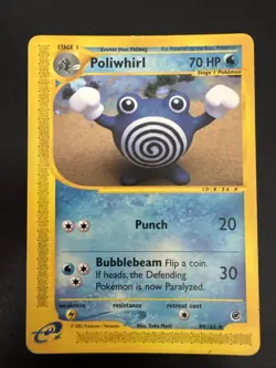 Poliwhirl 89/165 Expedition E-Series Non-Holo Pokemon Card Light MP Yuki Morii - Image 1