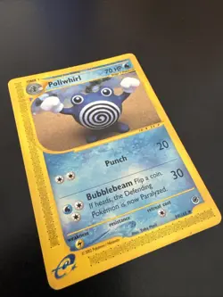 Poliwhirl 89/165 Expedition E-Series Non-Holo Pokemon Card Light MP Yuki Morii - Image 2