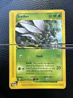 Pokemon TCG Aquapolis Scyther Card Regular, Common (106/147) - Image 1