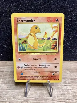 Charmander 46/102 ~ LP+ [Base Set Unlimited] Vintage 1999 -WotC- Pokemon Card - Image 1