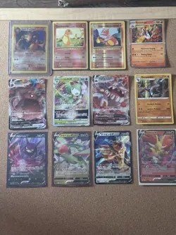 12x Vintage Base Set Pokemon Card Lot Charmander Charizard Evolutions V Ex Holo - Image 1