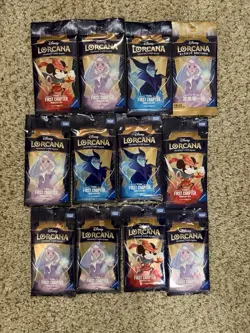 Disney Lorcana The First Chapter Japanese Sealed Boosters 12Packs / 6 Cards Ea - Image 1