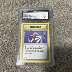 CGC 8 Scoop Up 1999 Base Set 1st Edition Shadowless 78/102 Pokemon Card - Image 1