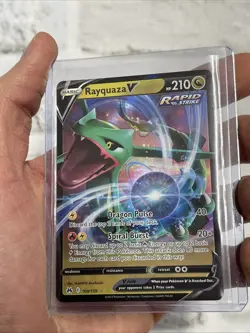 Rayquaza V 100/159 Crown Zenith Ultra Rare Pokemon TCG NM/MT Nintendo Card 2023 - Image 1