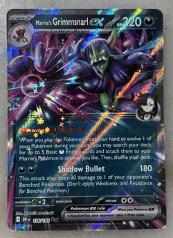 Pokemon Card Marnie's Grimmsnarl EX 136/182 Sv10: Destined Rivals Holo English - Image 1