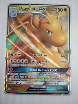 Pokemon TCG Dragonite GX 152/236 Ultra Rare Holo Card Unified Minds - Image 1