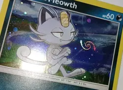 Alolan MEOWTH (SM43) Holo Sun & Moon - NM 🌀 w/Swirl 🌀 Pokemon Promo Card 2017 - Image 1