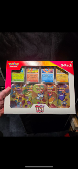 Pokemon Scarlet & Violet - 151 Costco Bundle (5-Pack) Mini Tins w/ 4 Promo Cards - Image 1