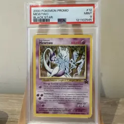 2000 Pokemon MEWTWO Black Star Promo JR STAMP RALLY Edition Card 12 - PSA 9 MINT - Image 2