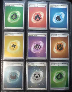 Complete set of SV 1-24 Pokemon Cards Energy Cards Holo Foil Swirls - Image 1