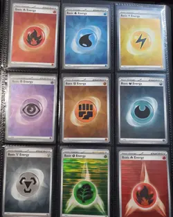 Complete set of SV 1-24 Pokemon Cards Energy Cards Holo Foil Swirls - Image 2