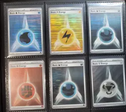 Complete set of SV 1-24 Pokemon Cards Energy Cards Holo Foil Swirls - Image 3