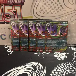 056/094 MEGA GENGAR EX DOUBLE RARE PHANTASMAL FLAMES POKEMON CARD x5 - Image 1