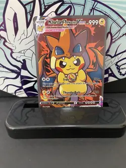 Pokemon Pikachu Cosplay Mega Charizard Y Custom Fan Art Card - Image 1