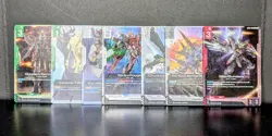 7 Card RARE Gundam Card Game Lot GD01 Newtype Rising - Image 1