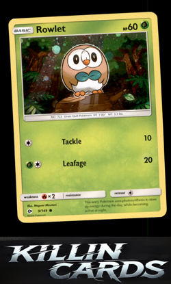 Rowlet - 9/149 (Cosmos Holo) 009/149 Pokemon Promo Miscellaneous Cards & Product - Image 1