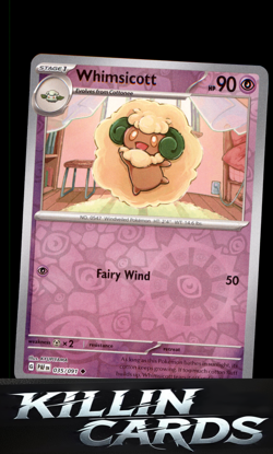 Reverse Holofoil Whimsicott 035/091 Pokemon Uncommon SV: Paldean Fates Card NM - Image 1