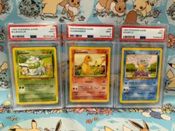Charmander Squirtle Bulbasaur Base Set 1999 Pokemon Card Common WOTC - Image 1