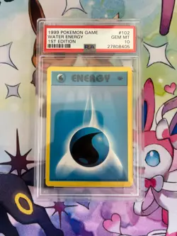 PSA 10 Water Energy 102/102 Base Set (1st Edition & Shadowless) Pokemon Card - Image 1
