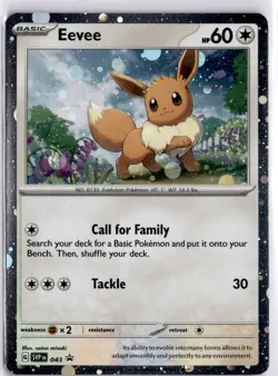 Pokemon Card Eevee SVP 043 Black Star Promo Holo Rare Pokemon Trading Card TCG - Image 1