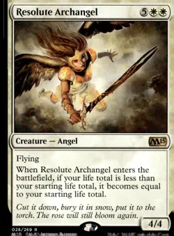 Magic 2015 (M15) #28 Resolute Archangel - Image 1