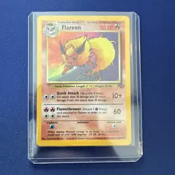 Pokemon Flareon Holo Rare Jungle Unlimited 3/64 1999 Wizards of the Coast - Image 1