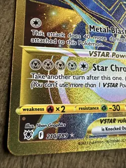 Pokemon TCG Origin Forme Dialga VSTAR 210/189 Swsh10: Astral Radiance Secret - Image 3