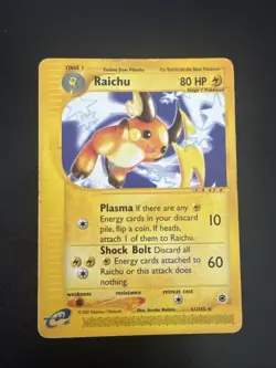 Pokemon TCG Raichu Expedition Base Set 61/165 Regular Rare HP - Image 1