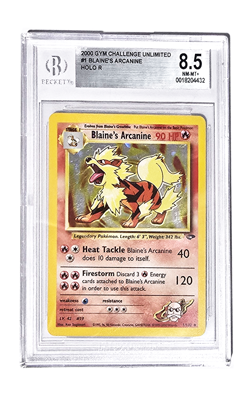Blaine's Arcanine 1/132 2000 Pokemon Gym Challenge Rare Holo - BGS Graded 8.5 - Image 4