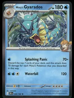 2025 Scarlet & Violet Series - Destined Rivals Misty's Gyarados Rare #49 - Image 1