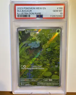 2023 POKEMON MEW EN-151 ILLUSTRATION RARE #166 BULBASAUR PSA 10 - Image 1