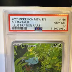 2023 POKEMON MEW EN-151 ILLUSTRATION RARE #166 BULBASAUR PSA 10 - Image 2
