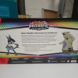Pokemon TCG Prismatic Evolutions Lucario Ex + Tyranitar Ex Premium Collection - Image 2