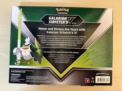 Pokemon Galarian Sirfetch'd V Collection Box Factory Sealed Sword And Shield - Image 3
