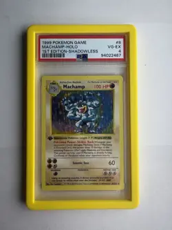 1999 Pokemon TCG Machamp Holo 1st Edition Shadowless PSA 4 VG-EX Yellow Bumper - Image 1
