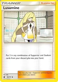 Lusamine (#96/111) - Reverse Holofoil SM - Crimson Invasion MP Pokemon - Image 1