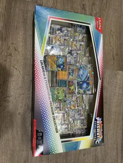 Pokemon TCG Prismatic Evolutions Lucario Ex + Tyranitar Ex Premium Collection - Image 1