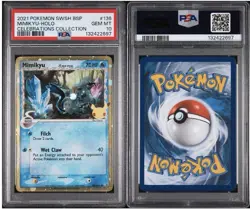 Pokemon TCG 2021 Mimikyu SWSH136 Black Star Promos Celebrations Holo PSA 10 - Image 3