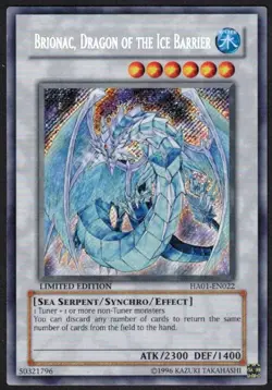 Yugioh Brionac, Dragon of the Ice Barrier HA01-EN022 Secret Rare Limited ed NM! - Image 1